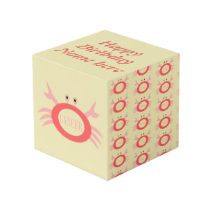 Cancer Star Sign Crab Custom Photo Cube