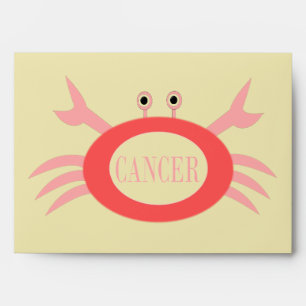 Cancer Star Sign Crab Envelopes