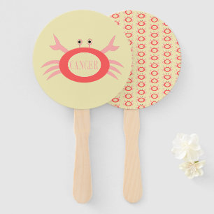 Cancer Star Sign Crab Hand Fan