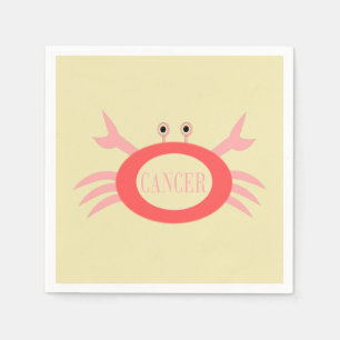 Cancer Star Sign Crab Paper Napkins