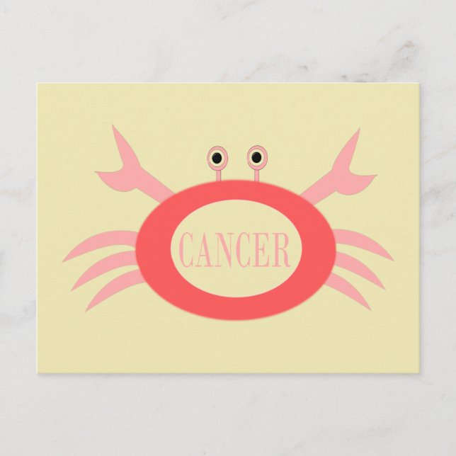 Cancer Star Sign Crab Postcard (Front)