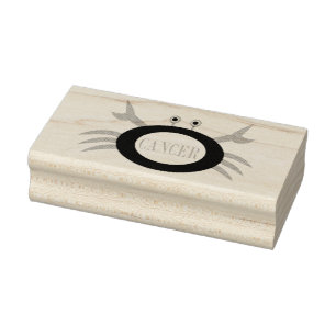 Cancer Star Sign Crab Wood Art Stamp