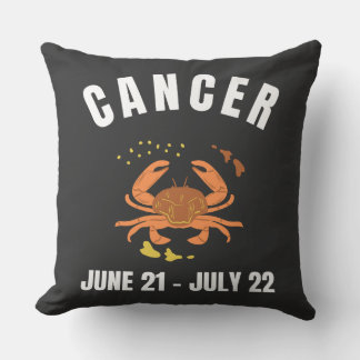 Cancer star sign throw pillow