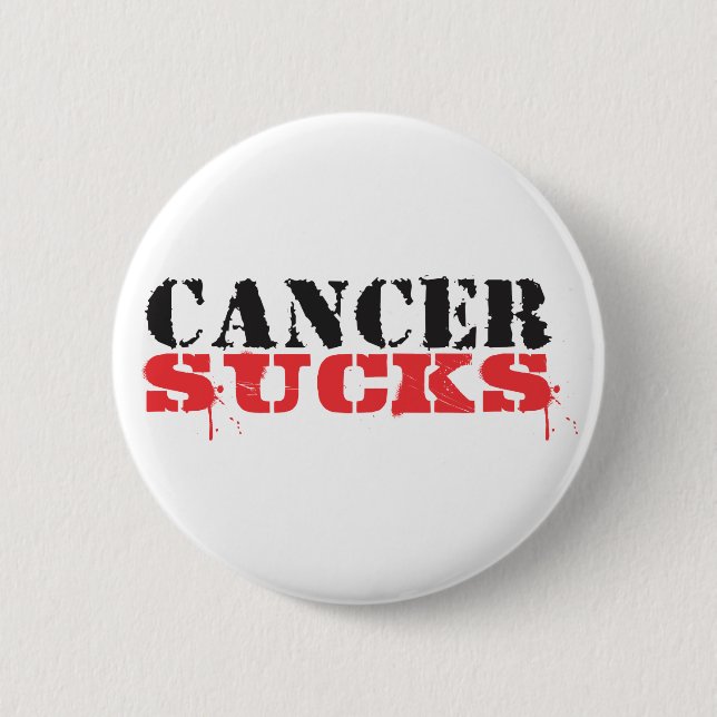Cancer Sucks 2 Inch Round Button (Front)