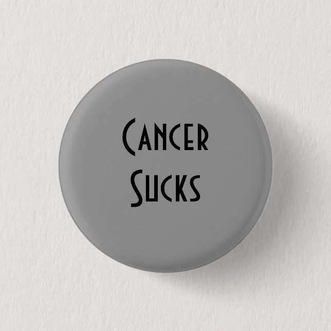 Cancer Sucks: Brain Cancer 1 Inch Round Button (Front)