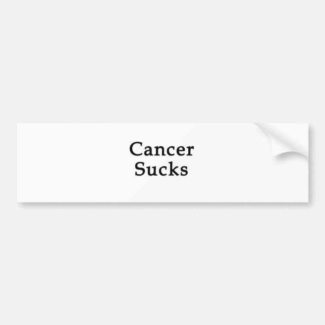 Cancer Sucks Bumper Sticker (Front)