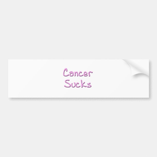 Cancer Sucks Bumper Sticker (Front)