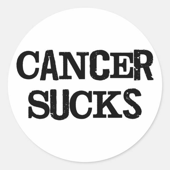 Cancer Sucks Classic Round Sticker (Front)