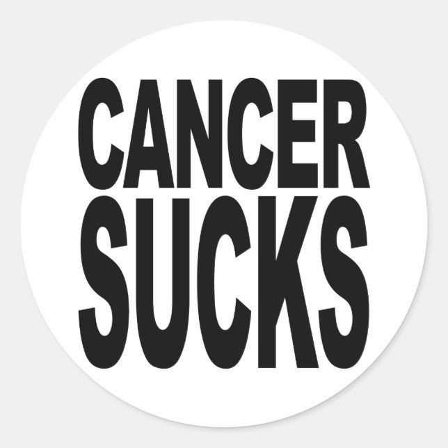 Cancer Sucks Classic Round Sticker (Front)