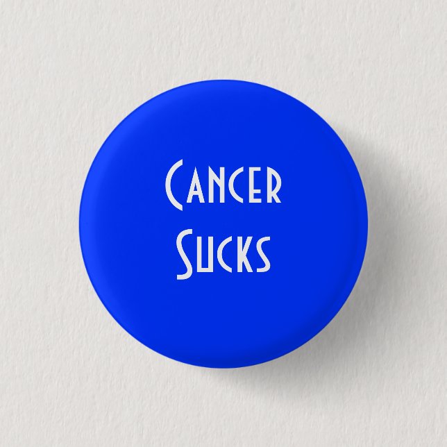 Cancer Sucks: Colon Cancer 1 Inch Round Button (Front)