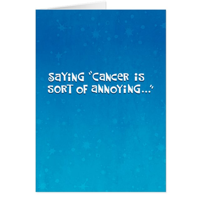 Cancer Sucks Encouragement Card (Front)