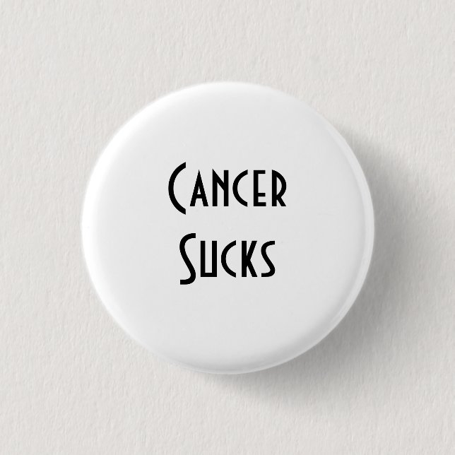 Cancer Sucks: Lung Cancer 1 Inch Round Button (Front)