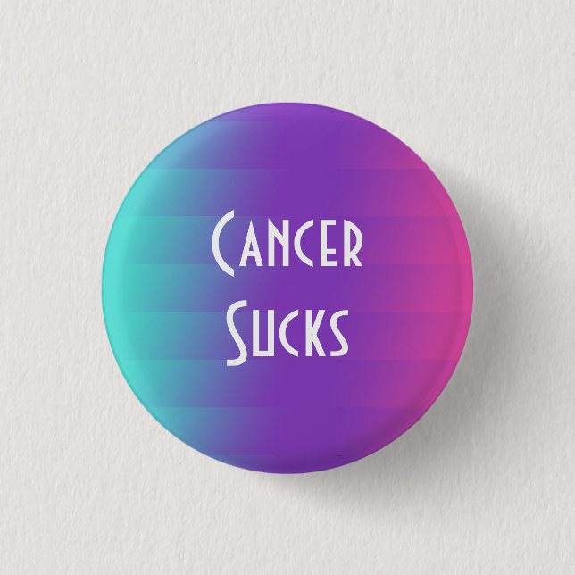 Cancer Sucks: Thyroid Cancer 1 Inch Round Button (Front)