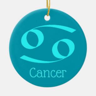 Cancer Sun Sign Zodiac Symbol Ceramic Ornament