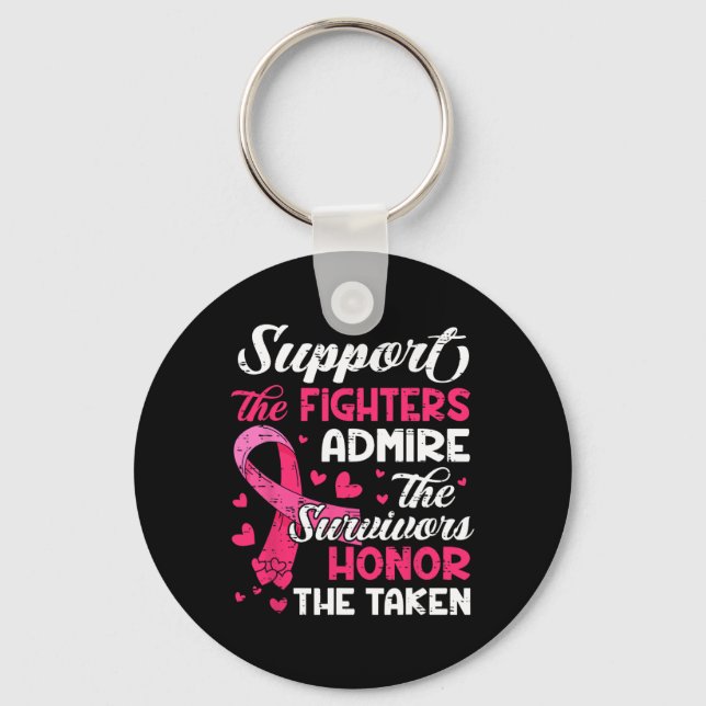 Cancer Support Admire Honour Breast Cancer Awarene Keychain (Front)