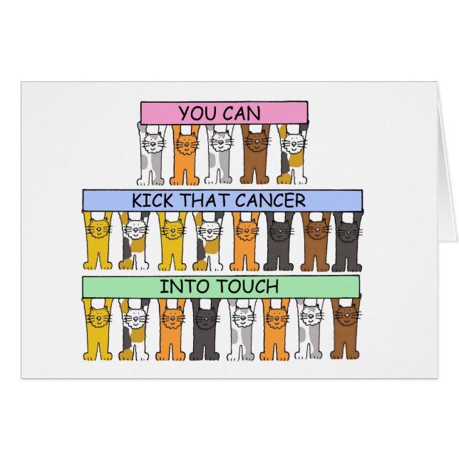 Cancer Support Cartoon Cats Humor (Front Horizontal)
