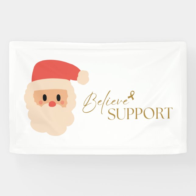 cancer. support Christmas Holiday Banner Sign (Horizontal)