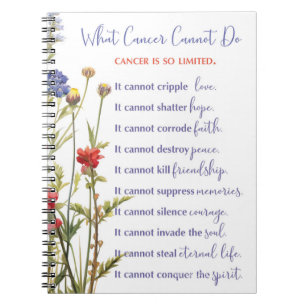 Cancer Support Encouragement Wildflowers  Notebook