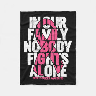 Cancer Support Pink Family Breast Cancer Awareness Fleece Blanket