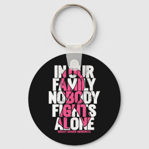 Cancer Support Pink Family Breast Cancer Awareness Keychain