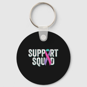 Cancer Support Squad1  Keychain
