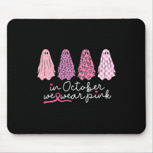 Cancer Support Squad Ghost Halloween Mouse Pad