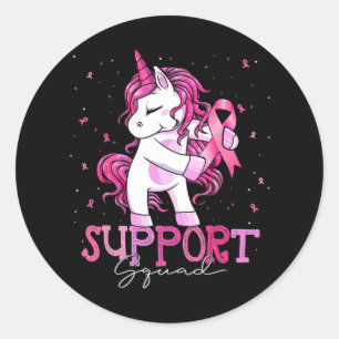 Cancer Support Squad Shirt Breast Cancer Awareness Classic Round Sticker
