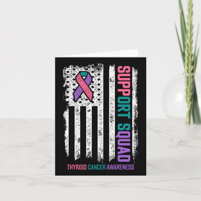 Cancer Support Squad Thyroid Cancer Awareness  Card (Front)