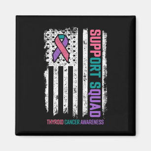 Cancer Support Squad Thyroid Cancer Awareness  Magnet
