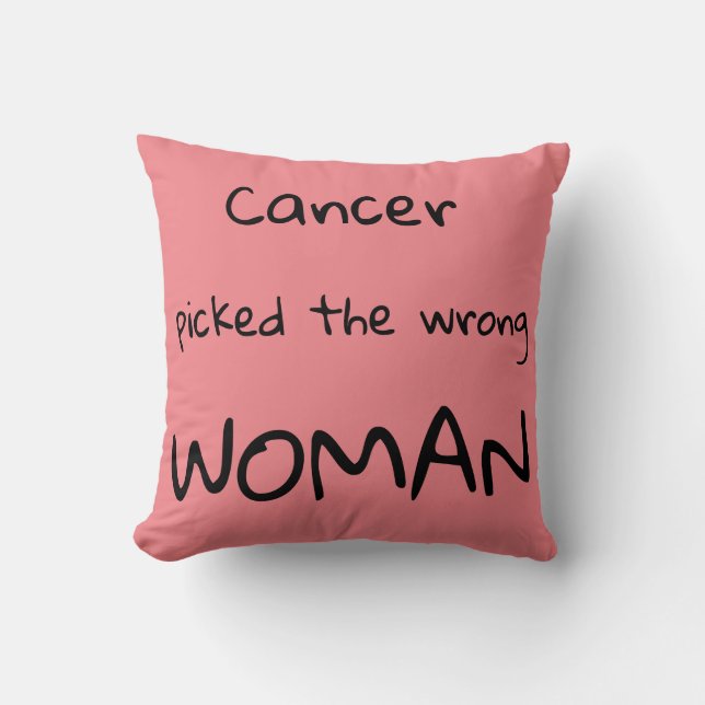 Cancer Support Therapy Survivor Help  Throw Pillow (Front)