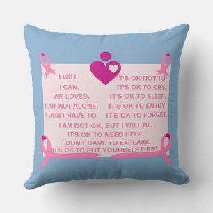 Cancer Support Throw Pillow