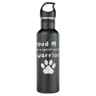 Cancer Survivor Canine Cancer Awareness Paw Print  710 Ml Water Bottle