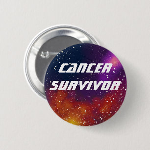 Cancer Survivor Customizable Galaxy Identity 2 Inch Round Button