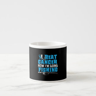 Cancer Survivor Fishing Gift Tee I Beat Cancer Espresso Cup