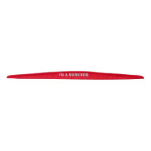 Cancer Survivor Hair Tie Headband Grey on Red