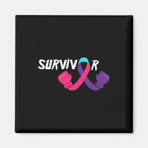 Cancer Survivor Support Thyroid Cancer Awareness  Magnet
