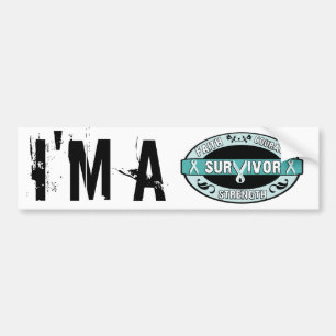 Cancer Survivor Teal Bumper Sticker