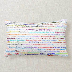 Cancer Survivor Text Design II Lumbar Pillow
