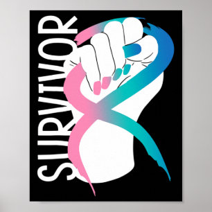 Cancer Survivor Thyroid Cancer Awareness Month Poster