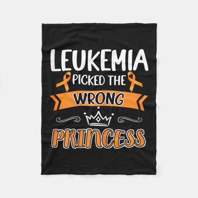 Cancer Survivor Warrior Girls Fight Leukaemia Canc Fleece Blanket (Front)