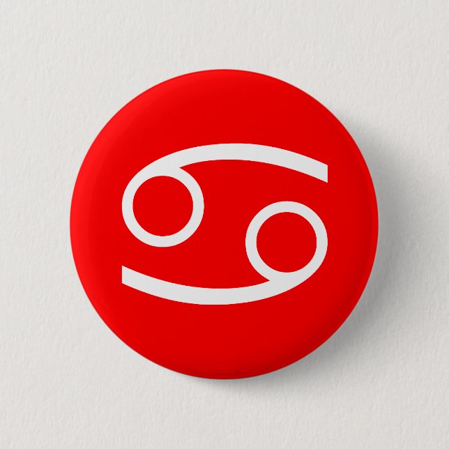 Cancer Symbol 2 Inch Round Button (Front)