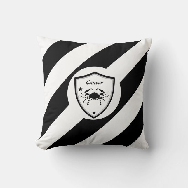 Cancer symbol        throw pillow (Front)
