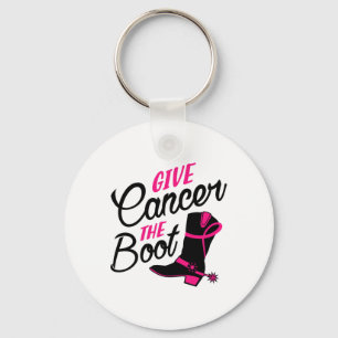 Cancer The Boot Breast Cancer Awareness Keychain