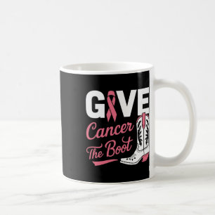 Cancer The Boot Cowgirl Breast Cancer Pink Ribbon Coffee Mug