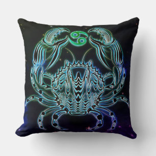 cancer the crab zodiac pillow