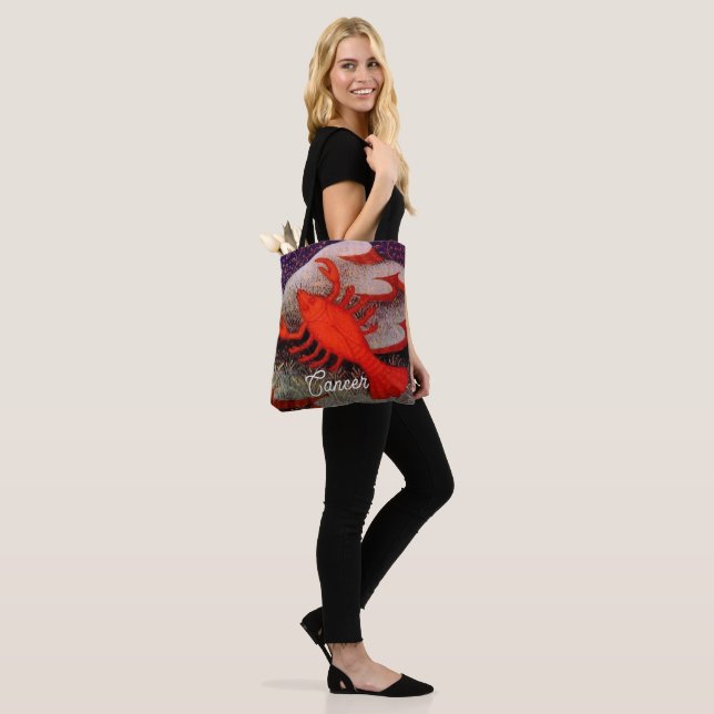 Cancer the Crab Zodiac Sign Birthday Party Tote Bag (On Model)