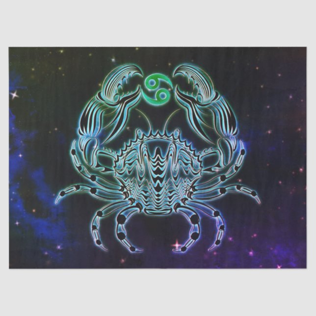 cancer the crab zodiac tissue paper (Front)
