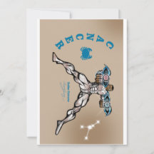 Cancer Theme birthday invitation.
