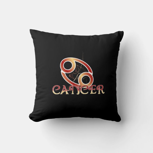 Cancer Throw Pillow (Front)