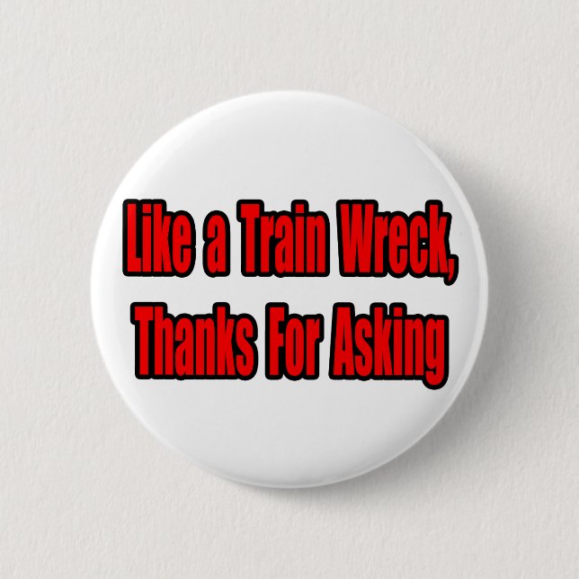 Cancer Train Wreck 2 Inch Round Button (Front)